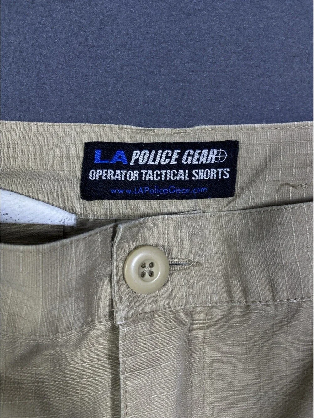 LA Police Gear Beige Khaki Size 36/11 Tactical Operator Men's Cargo Shorts EUC!